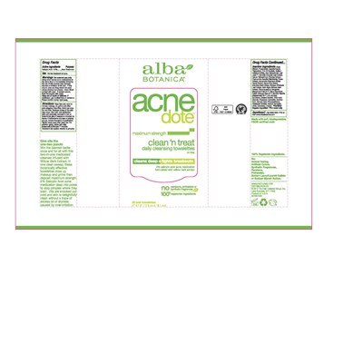 Pouch Label (Alba Acnedote Clean Treat Towelette Pouch Label)